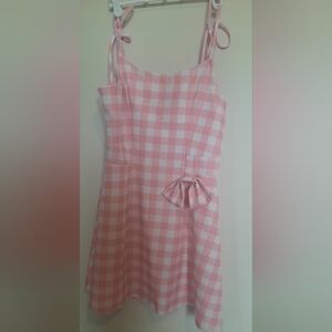 Pink Gingham Sundress with Bow